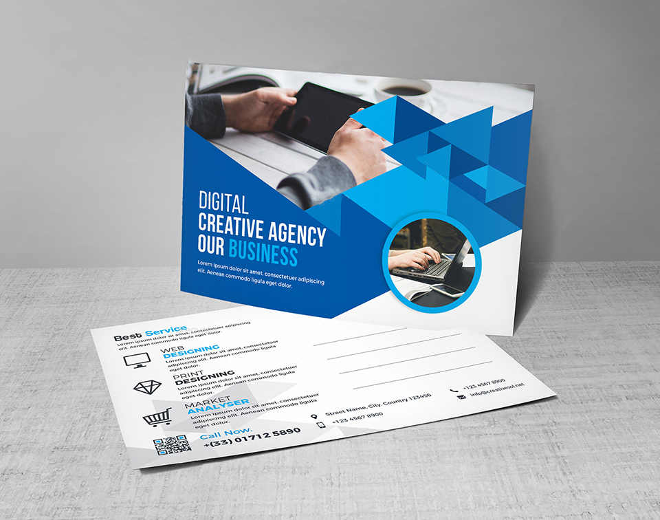 Best Digital Agency Post Card Design