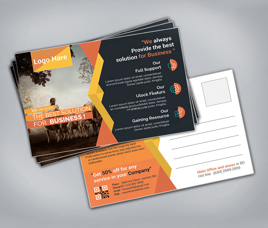 Professional Agency Post Card Design Service