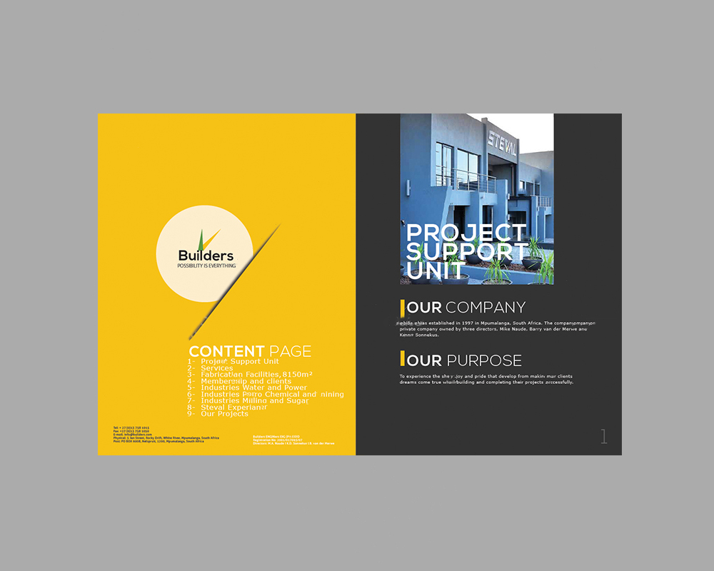 Professional Construction Company brochure designer